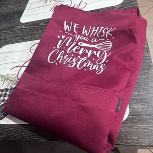 Merry Christmas Apron in Red